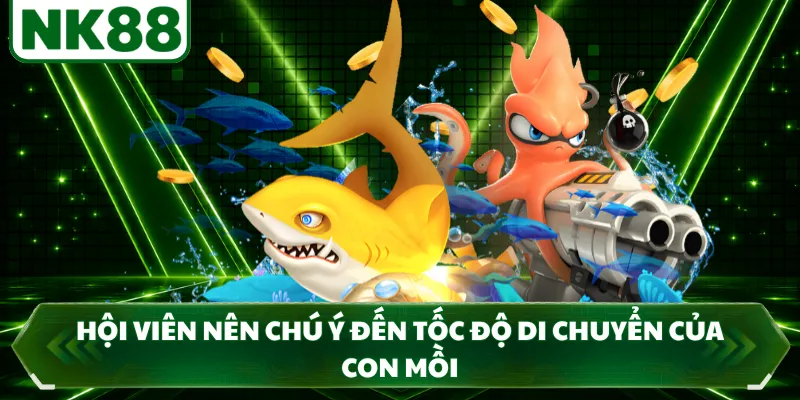 Hội viên nên chú ý đến tốc độ di chuyển của con mồi